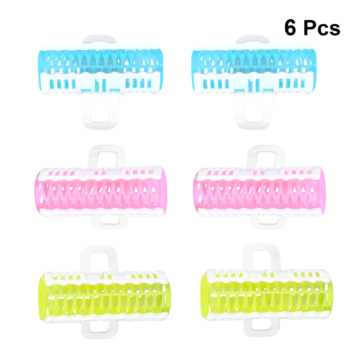 

6pcs Hair Curlers Self-holding Hairstyle Tools Plastic Rollers Women Durable Safe Dry Hair Home Hotel Beauty