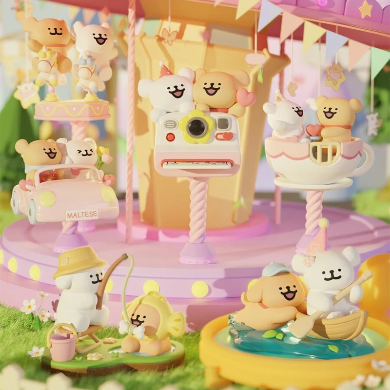 

Line Puppy Fun Outing Series of Blind Boxes Surprise Mystery Box Cute Anime Dolls Collection Decorative Ornaments Toys and Gifts