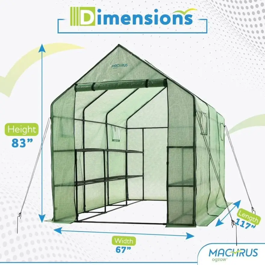 Machrus Ogrow Greenhouse Kit, Multiple Sizes, Greenhouse, Green House, Small Green Houses For Outside, Greenhouse Kit, Small