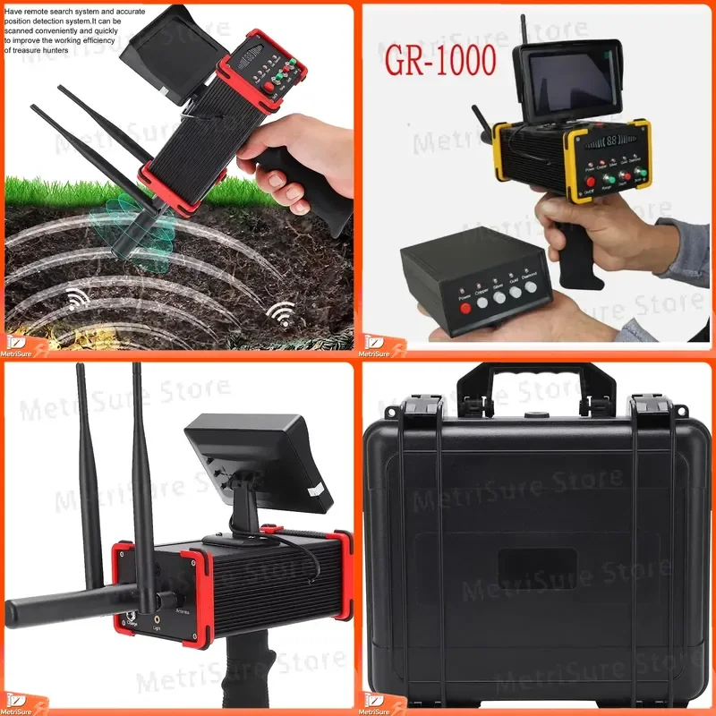Metal Detector for Gold Treasure Hunting Large Depth Visual Exploration Waterproof Portable Handheld Metal Detector with LCD