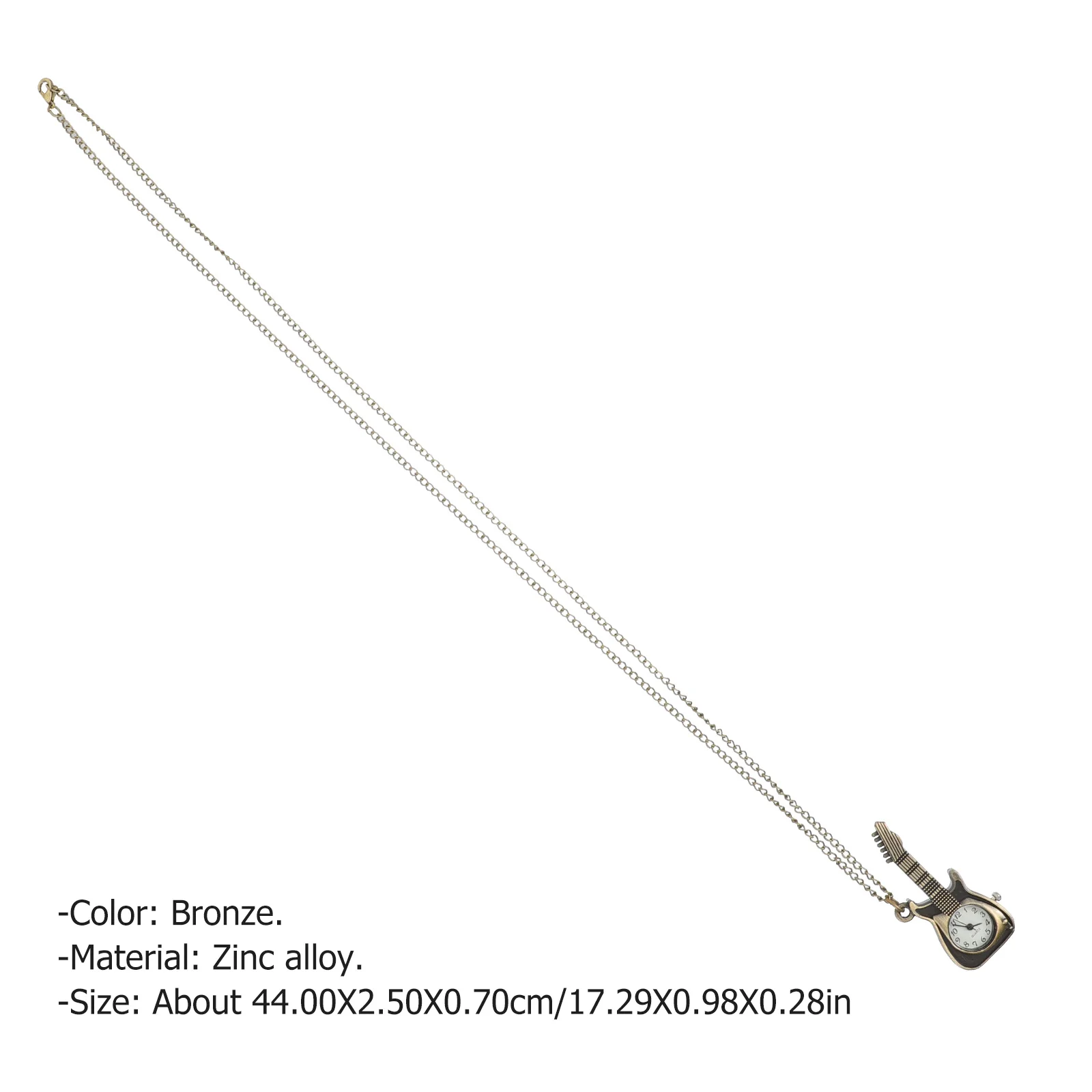 ساعة جيب جيتار ريترو مع سلسلة Steampunk نمط إكسسوار رجالي خفيف الوزن سهل الحمل ملابس جيدة تزيين جديد