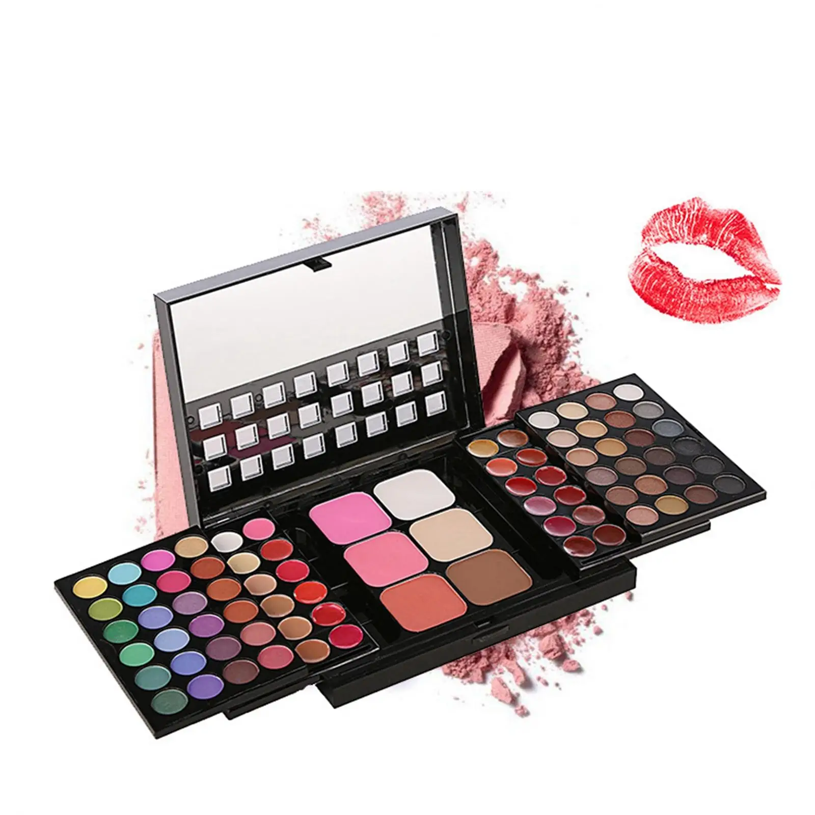 Kosmetik-Make-up-Palette-Set, Make-up-Etui aus Aluminium für die Bühne