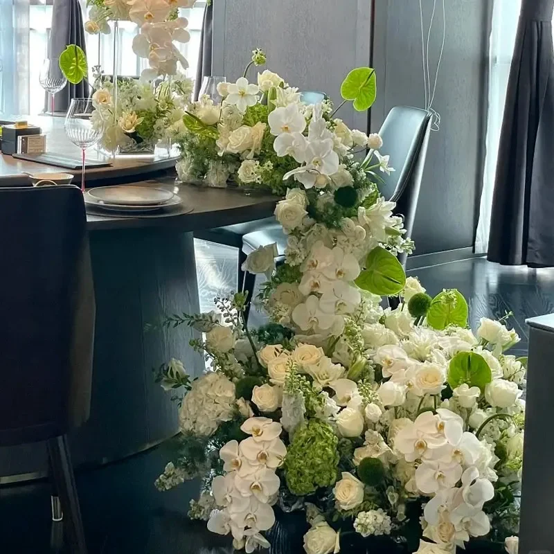 Waterfall table flower birthday party fake flower wedding wedding scene ornament decoration