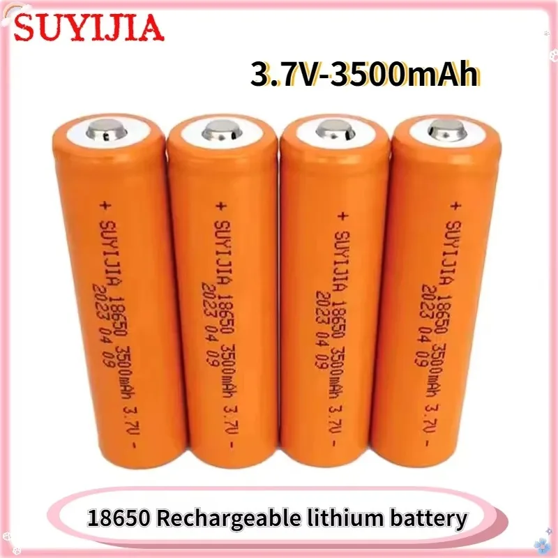 True Capacity 3.7V 18650 3500mAh Lithium Battery Rechargeable Li Ion for Handheld Fan LED Light Flashlight Screwdriver Batteries