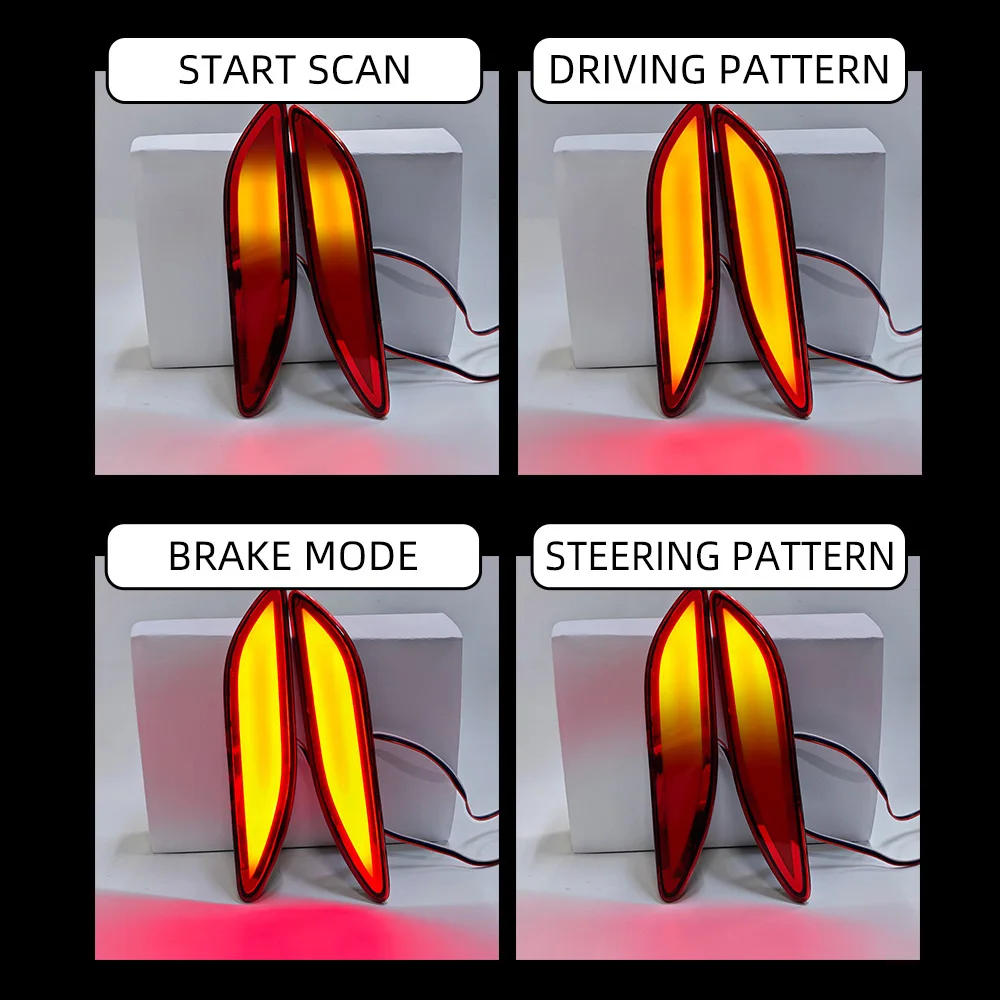 For Toyota Alphard 40 Series 2024+ LED Rear Bumper Reflector Light Dynamic Turn Signal Brake Driving Lamp Start Scan Animation