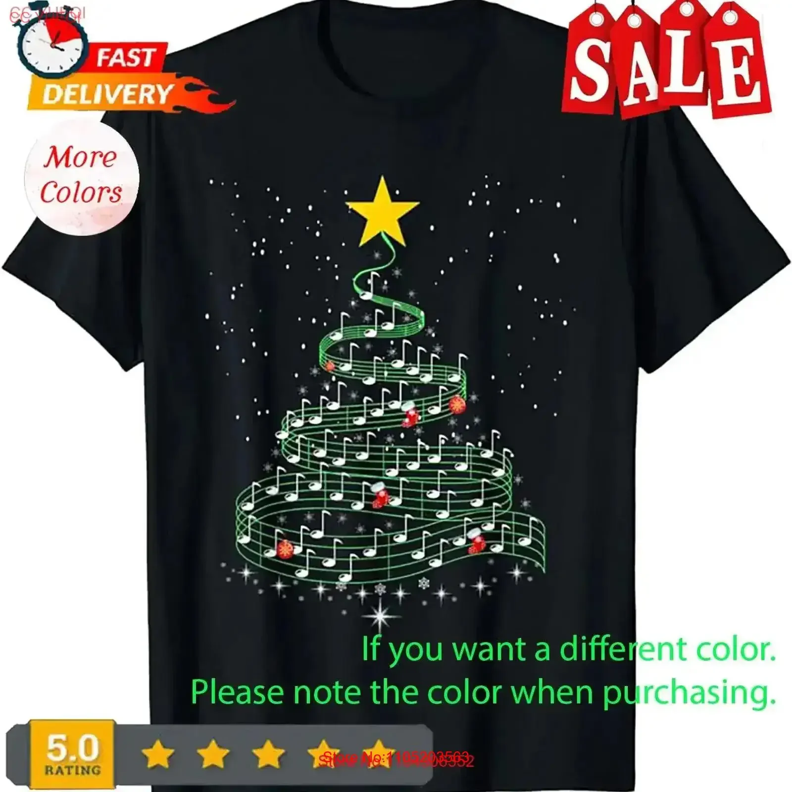 

Music Note Tree Wish You A Merry Christmas Musical T Shirt vintage Washed Versatile fashion homme graphic Slightly Casual