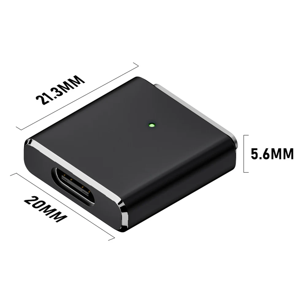 อะแดปเตอร์สายชาร์จเร็ว Type-C ตัวเมีย เป็น Magsafe 3 ตัวผู้ 100W 20V 5A PD3.1 สำหรับ MacBook Air/Pro พร้อมไฟ LED