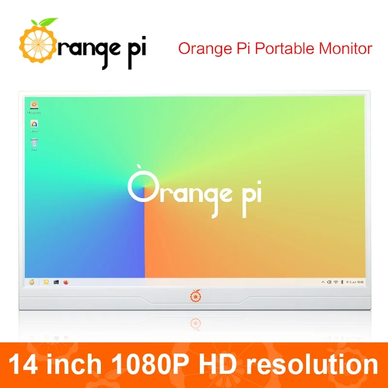 Orange Pi 14Inch 1080P Portable Monitor with Dual Speakers Multi-functional Interface IPS LED Backlight Display Panel