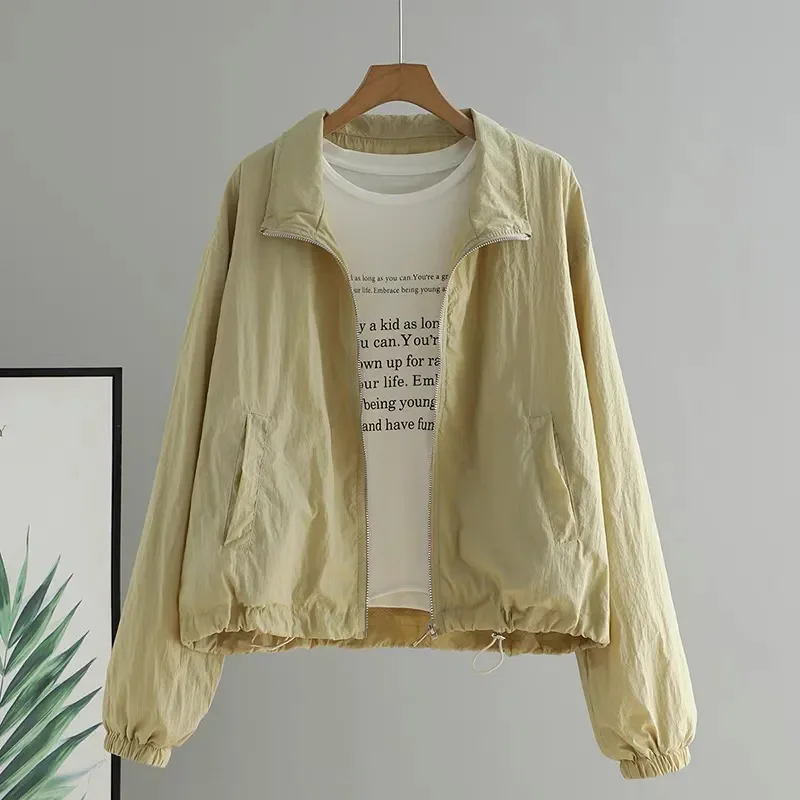2025 Spring Women's Jacket Loose Fit Casual Sun Protection Clothing Korean Style Lightweight For Spring Summer sun-proof coat