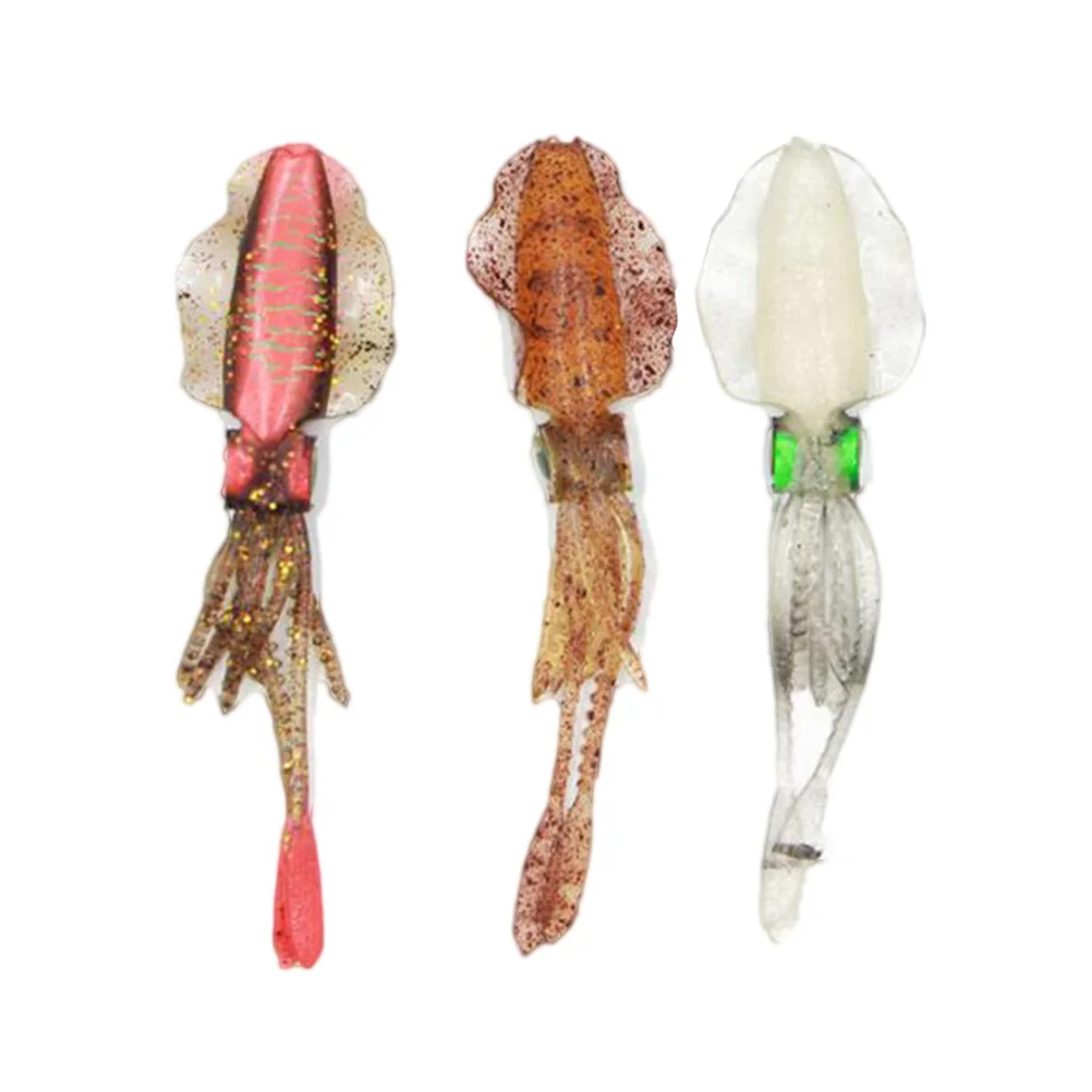 

3 Pcs Octopus Soft Bait Artificial Baits Fishing Lures Squid Tackles Small Roll