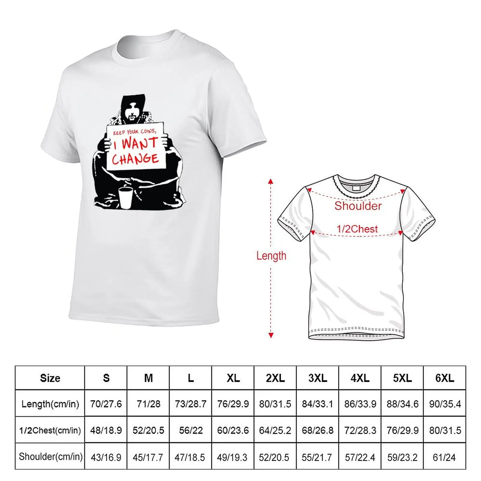 Begging For Change T-Shirt t shirt man plain t shirts for man cotton funny T-Shirt