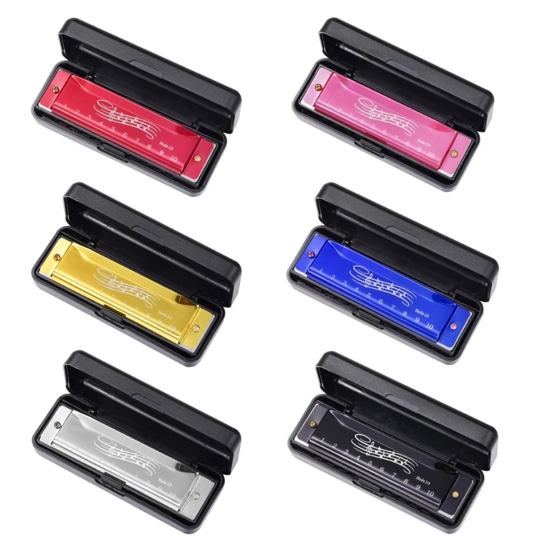 yunyun Harmonica Key of C 10 Hole 20 Tones with Cases for Professional Player, Beginner, Students Musical Instruments Toy Gifts