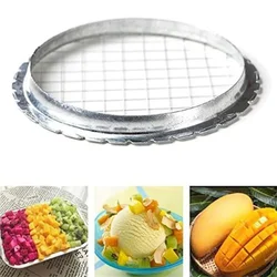 Stainless Steel Egg Slicer Cutter Mesh Grid Vegetable Fruit Chopper For Salad Dessert Potato Cube Grid Cutting Kitchen Gadgets