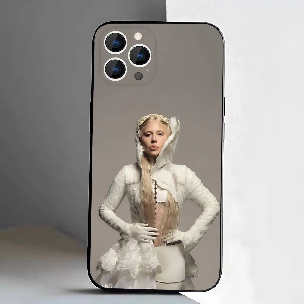 Coque de téléphone Singer L-Lady-GagaS Mayhem pour iPhone 17,16,15,14,13,12,11,Pro,XS,Max,XR,Plus,E,SE4,Mini couverture souple noire