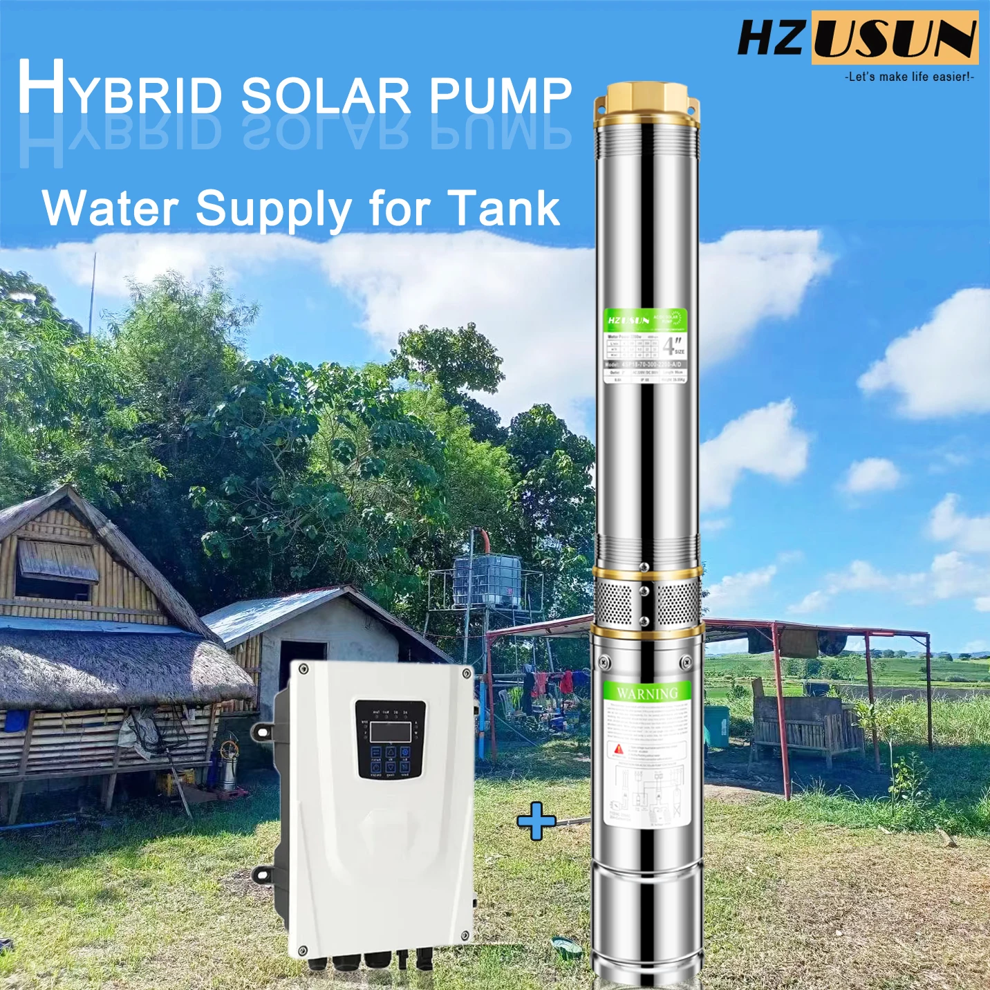 2HP DC AC Solar Energy High Pressure Submersible Bore Water Irrigation Pumps for Deep Well Solar Powered Centrifugal Pump Price