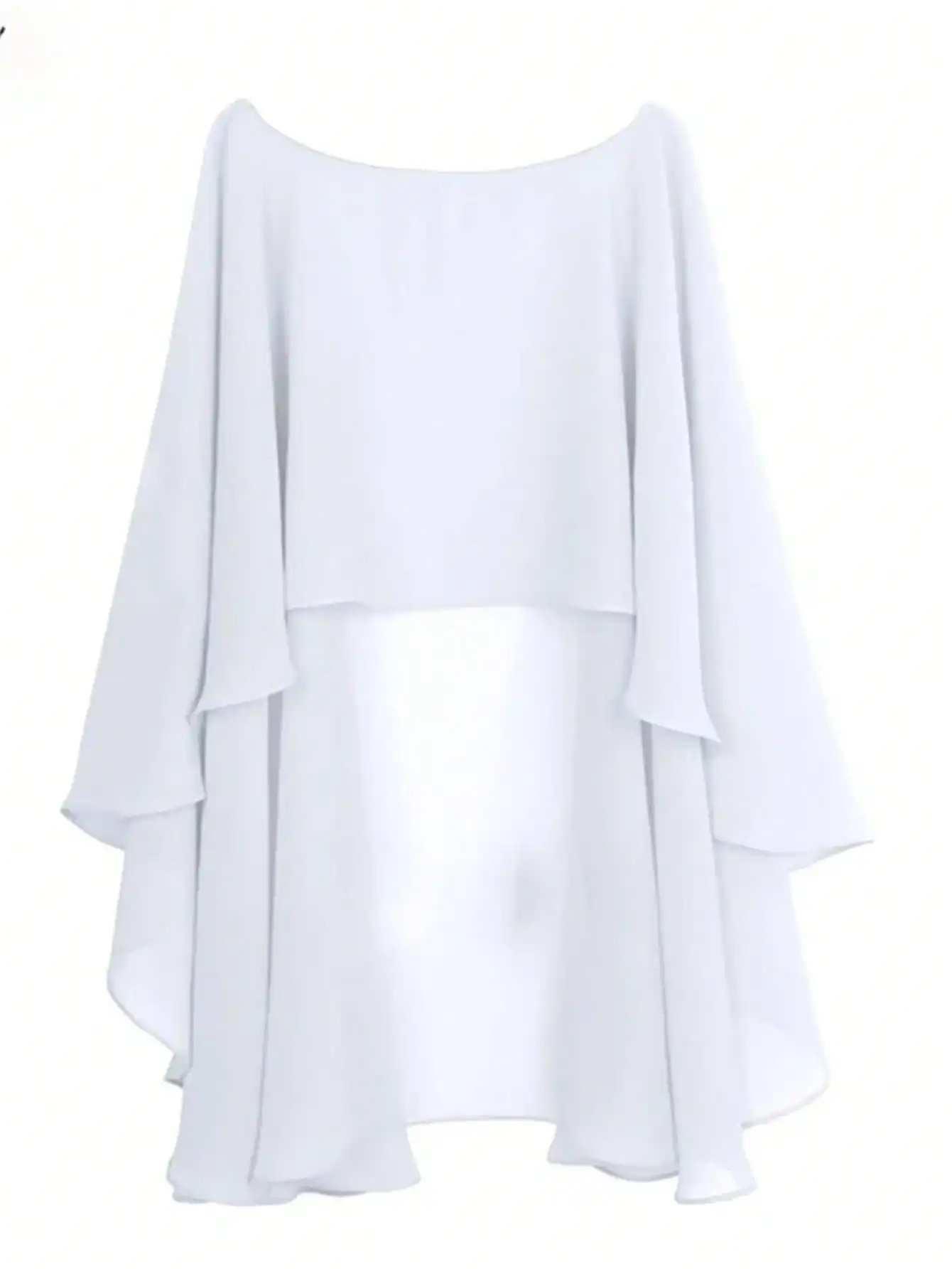 Elegant Women Solid Color Breathable Chiffon Shawl Casual Soft Beach Poncho Lady Wedding Prom Party Dress Bridal Wrap Stole