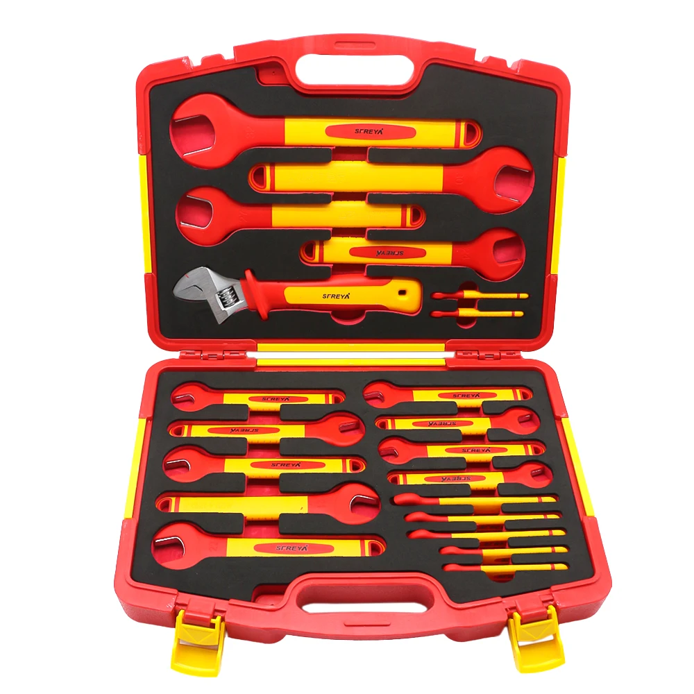 21PCS insulated open-end wrench kit 1000V insulated tools Special tools for electricians working with electricity