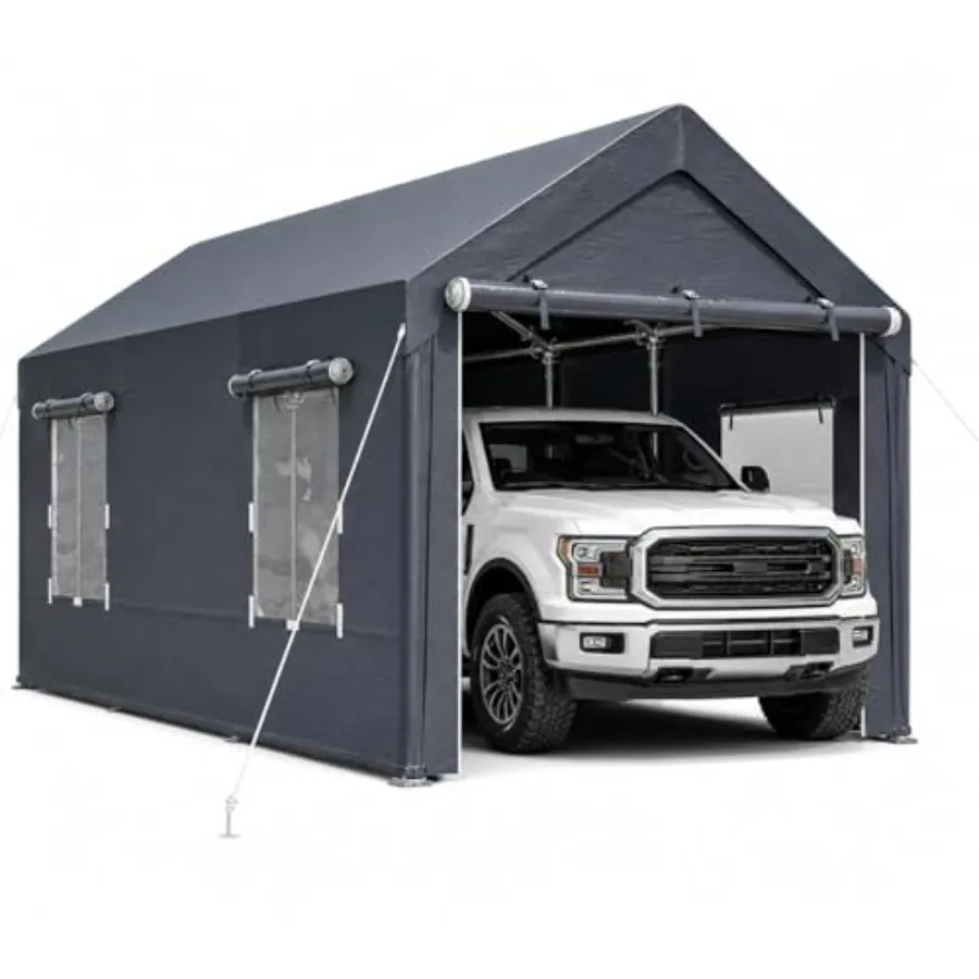 10x20FT Heavy Duty Carport, Portable Garage Shelter with 1.5