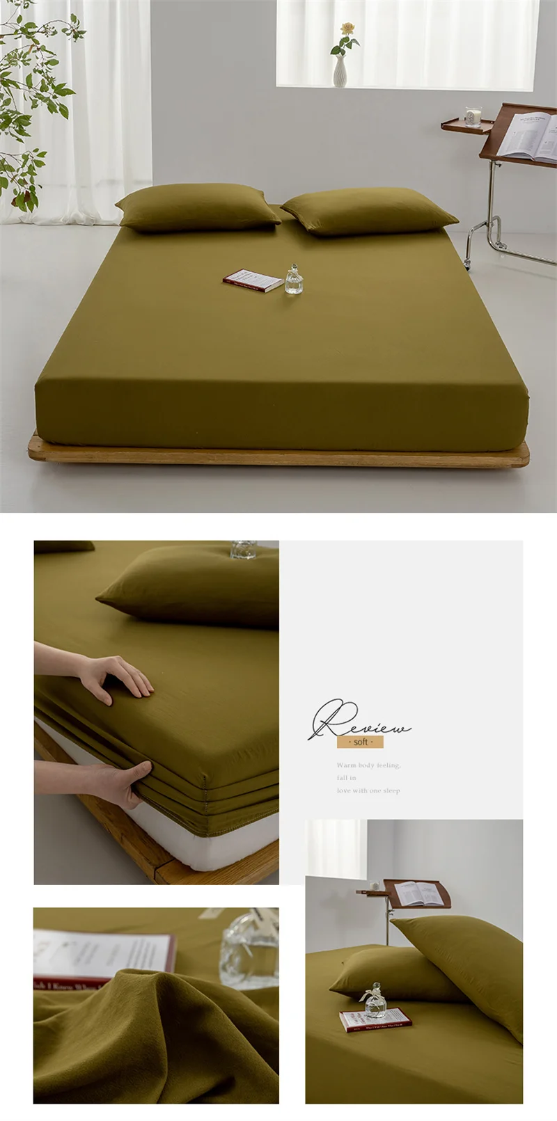 Soft Cotton Fitted Sheet Single Double King Queen Size Mattress Cover with Elastic Band Bed Sheet Bed Linens 100/120/150/180/200
