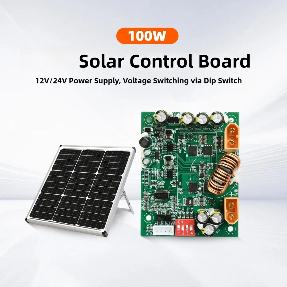 100W for mppt Solar Charge Controller with High-Efficiency Tracking for Off-Grid Power Supply and Energy Storage Use