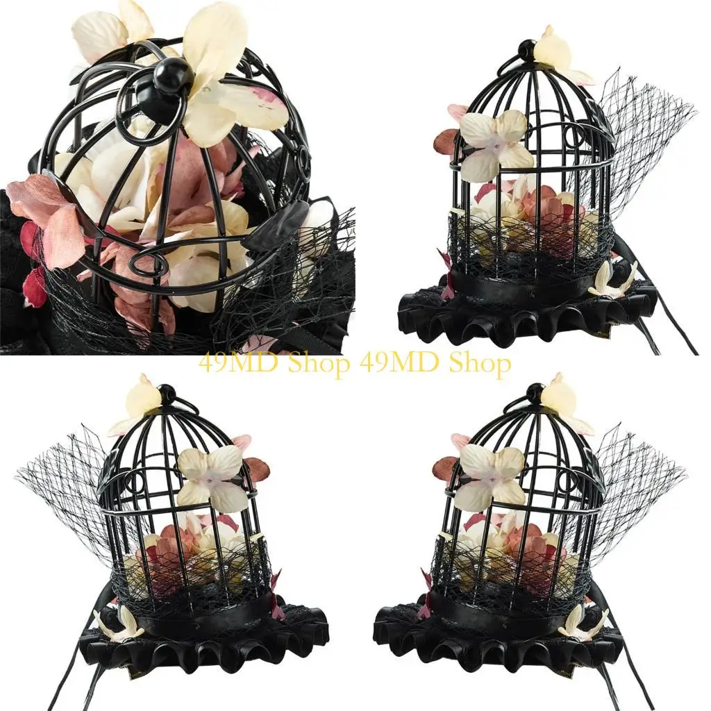 chapeau-haut-de-forme-serie-sombre-49md-cage-a-oiseaux-detail-fleurs-couvre-chef-pour-costume-evenement