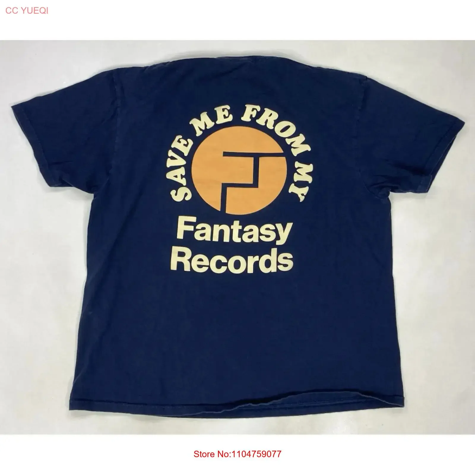 Live Convention Toronto 24 Fantasy Records T shirt Men XXL Blue vintage Washed fashion Slightly graphic Versatile Unisex homme