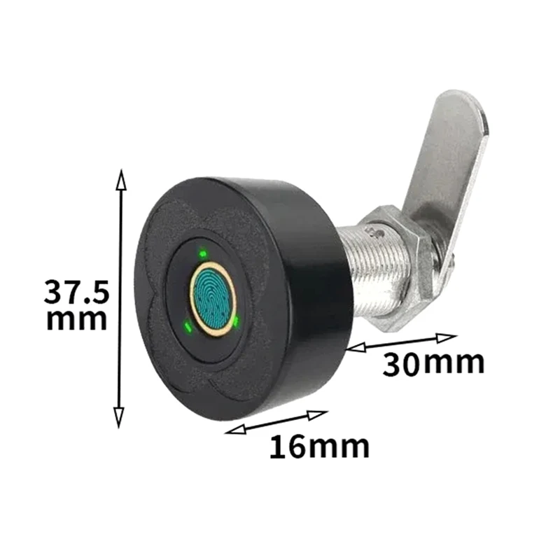 قفل درج ذكي بالكامل ببصمة الإصبع - أمان خزانة إلكتروني مزدوج الباب مناسب لخزائن الأحذية وصناديق البريد