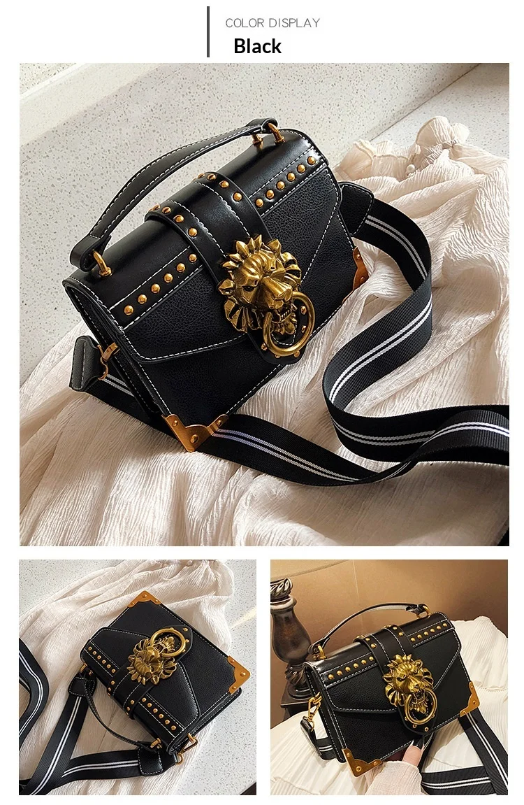 Damen Vintage PU Handtasche Neue Mode Umhängetasche Umhängetasche Kleine Quadratische Tasche Casual Täglichen Gebrauch – Detail 10