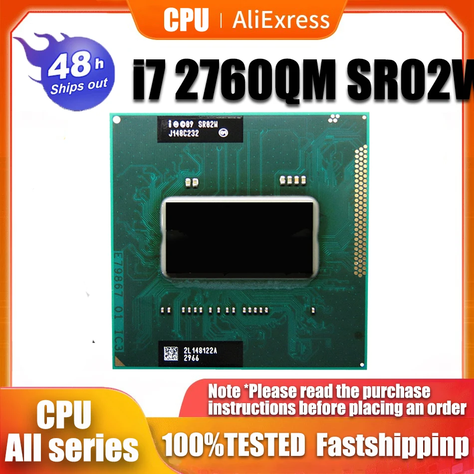 i7-2760QM SR02W I7 2760QM SRO2W Processor Quad-Core SOCKET G2 / rPGA988B i7 2760QM laptop CPU 2.6GHz 45W 6M