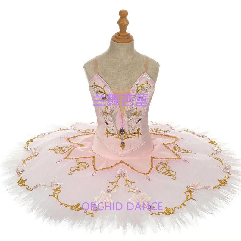 

Strapless High Quality Professional Custom Size Classical Adult Girls Pink Bird Ballet Tutu Costumes