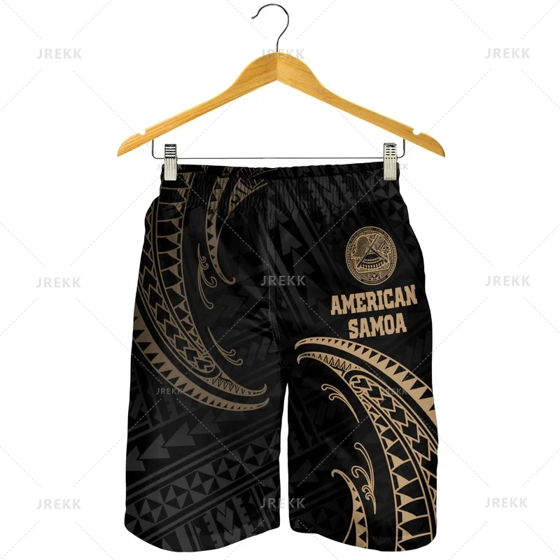 New Vintage 3D Samoa Emblem Printed Beach Shorts Fashion Streetwear Board Shorts Unisex Cool Swimming Shorts Men Swimming Trunks