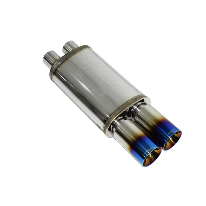 Universal Stainless Steel Exhaust Drum Muffler Silencer Exhaust pipe tailpipe tail throat exhaust tips