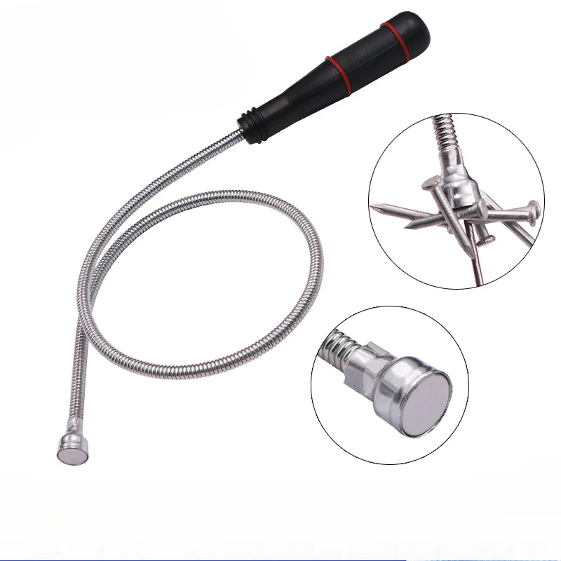 

Foldable Strong Magnetic Pickup Tool Metal Flexible Pick Up Tool Suction Bar Magnet Spring Grip Grabber Portable Hand Tools