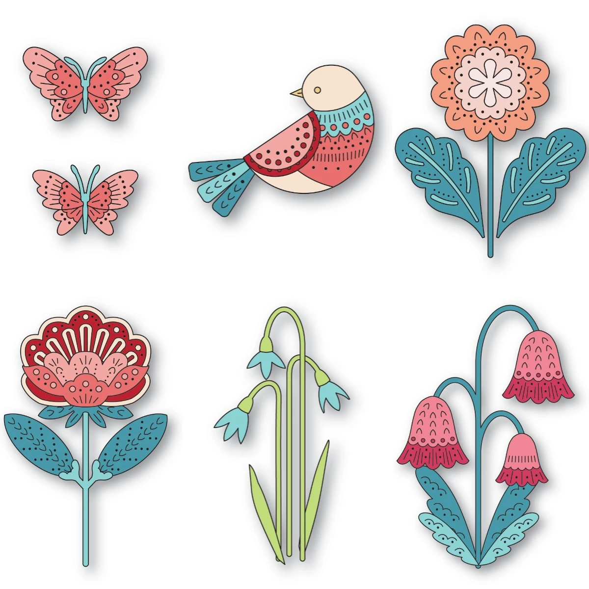 Nordic Nestled Bird 2026 Nuevos troqueles de corte de metal para decoración de álbumes de recortes, diarios, plantillas de grabado en relieve, tarjetas de felicitación DIY hechas a mano