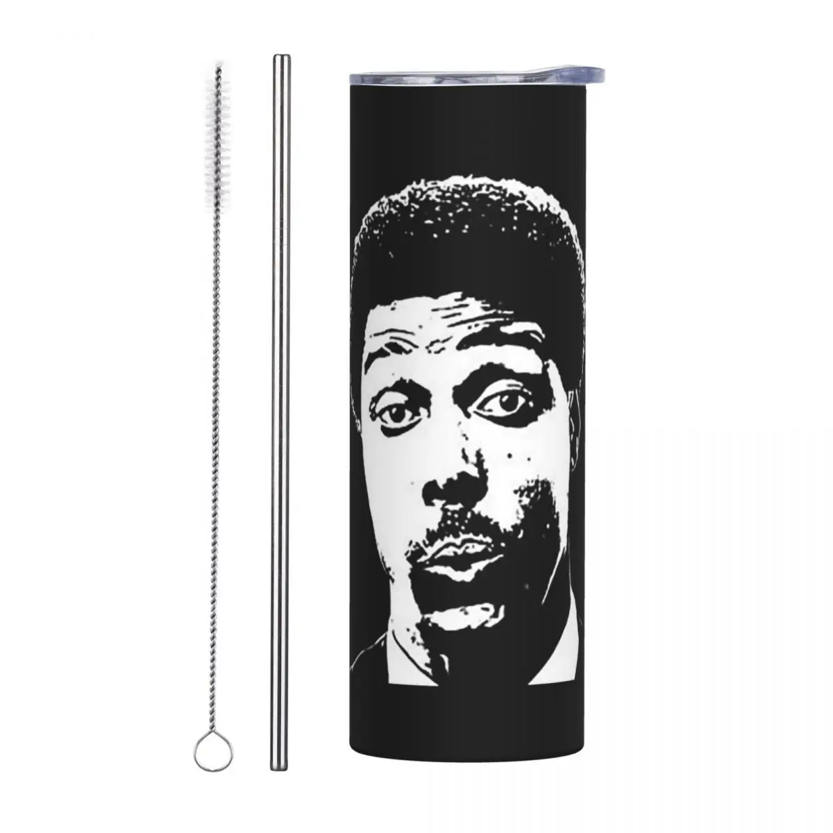 Frank Washington - Samurai Cop Stainless Steel Tumbler Vacuum Insulated Mugs Thermal Cold Bottle Straws With Lid 20oz