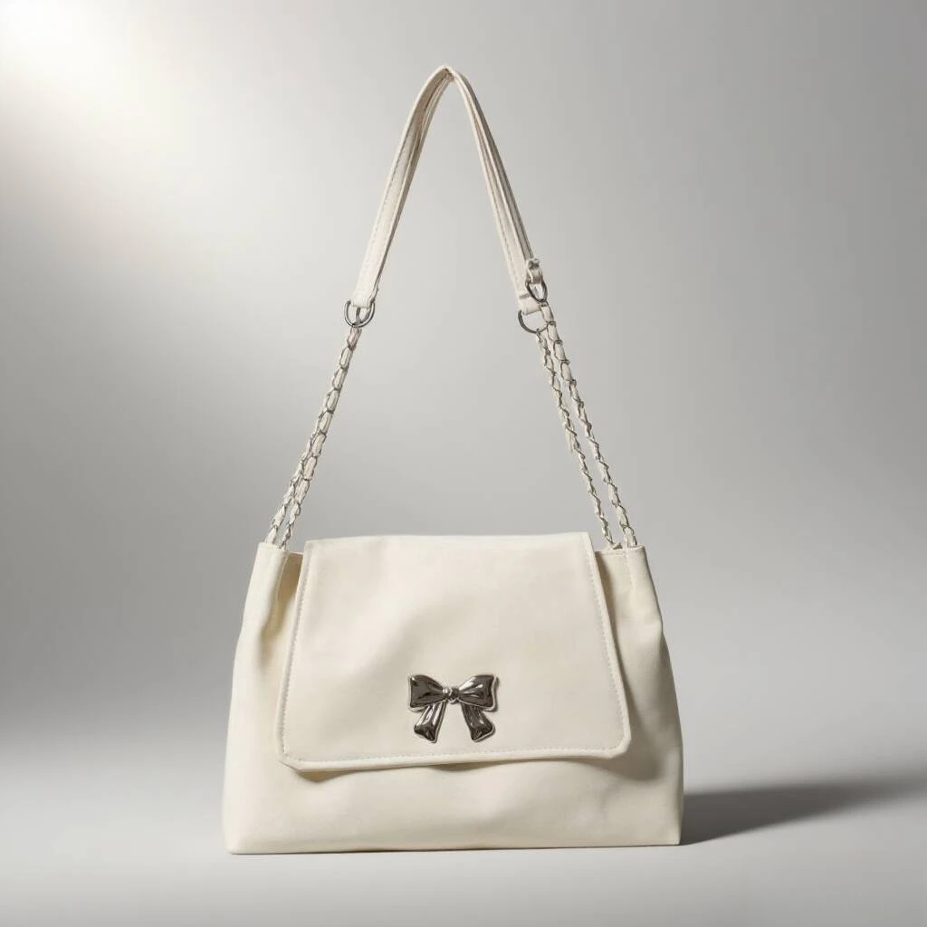 Elegante Bogen Kette Damen Handtasche 2025 Neue Hundert Mode Lässig Einzelnen Schulter Umhängetasche Büro Pendler Große Kapazität Tasche