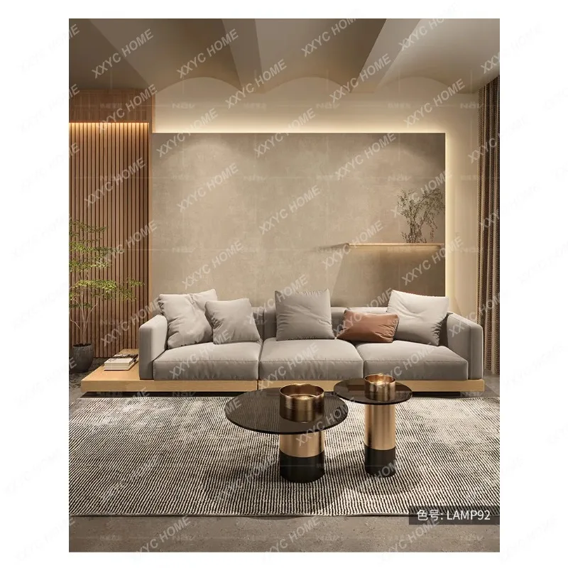 XX Japanese-style, grid technology fabric sofa small apartment floor tatami  modern simple living room