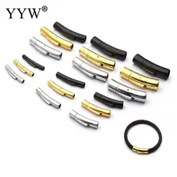 10pc Stainless Steel Bayonet Clasp 2mm 2.5mm 3mm 4mm 5mm Hole Pushlock Lace Buckle Leather Cord Clasps Bracelet Jewelry Making