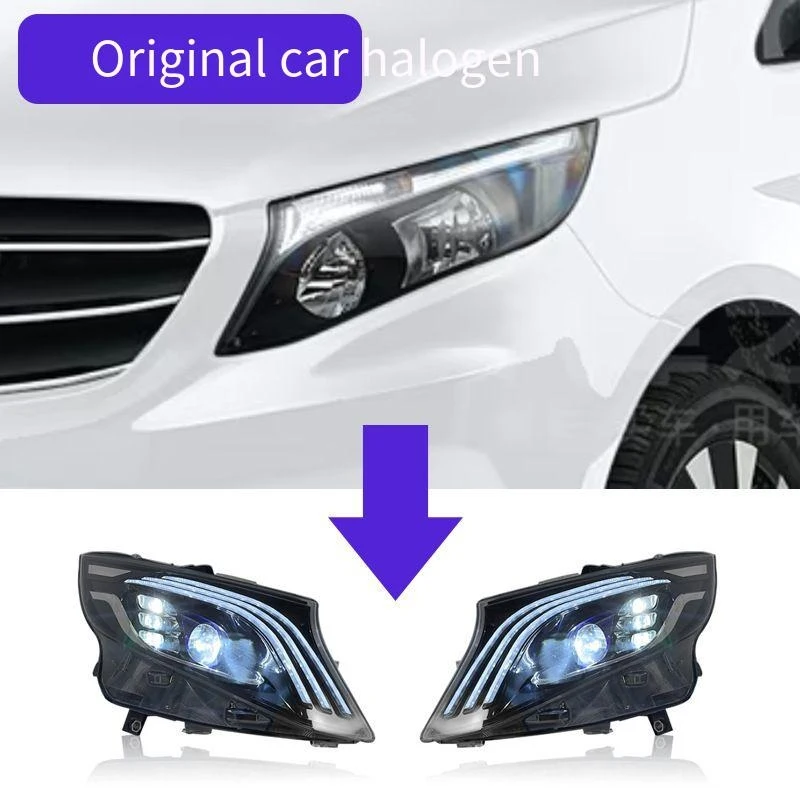 

Suitable for Mercedes-Benz Weiting W447 refitting led headlight assembly vito lens accessories New v260 taillight another day.