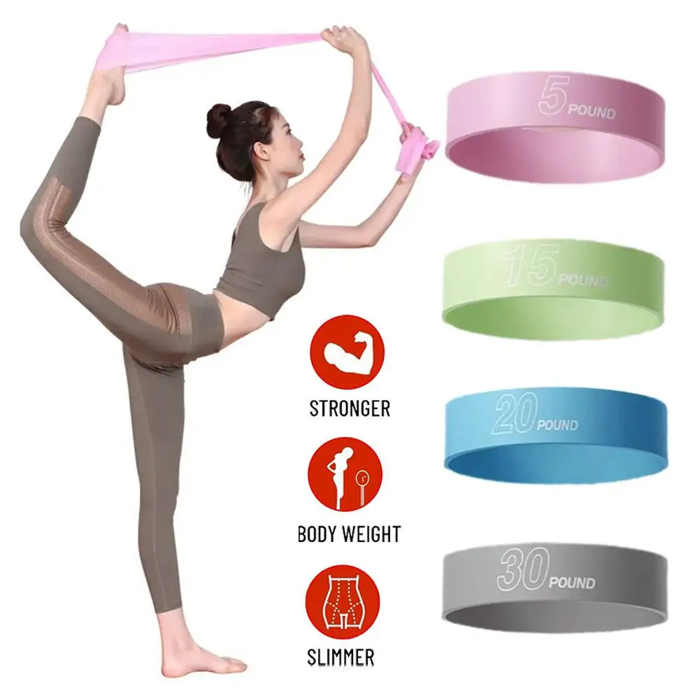 Fitness Elastic Band Portable Resistance Bands Home Sport Belly Yoga Pilates Training Stretching Workout Strength Gym Equipment