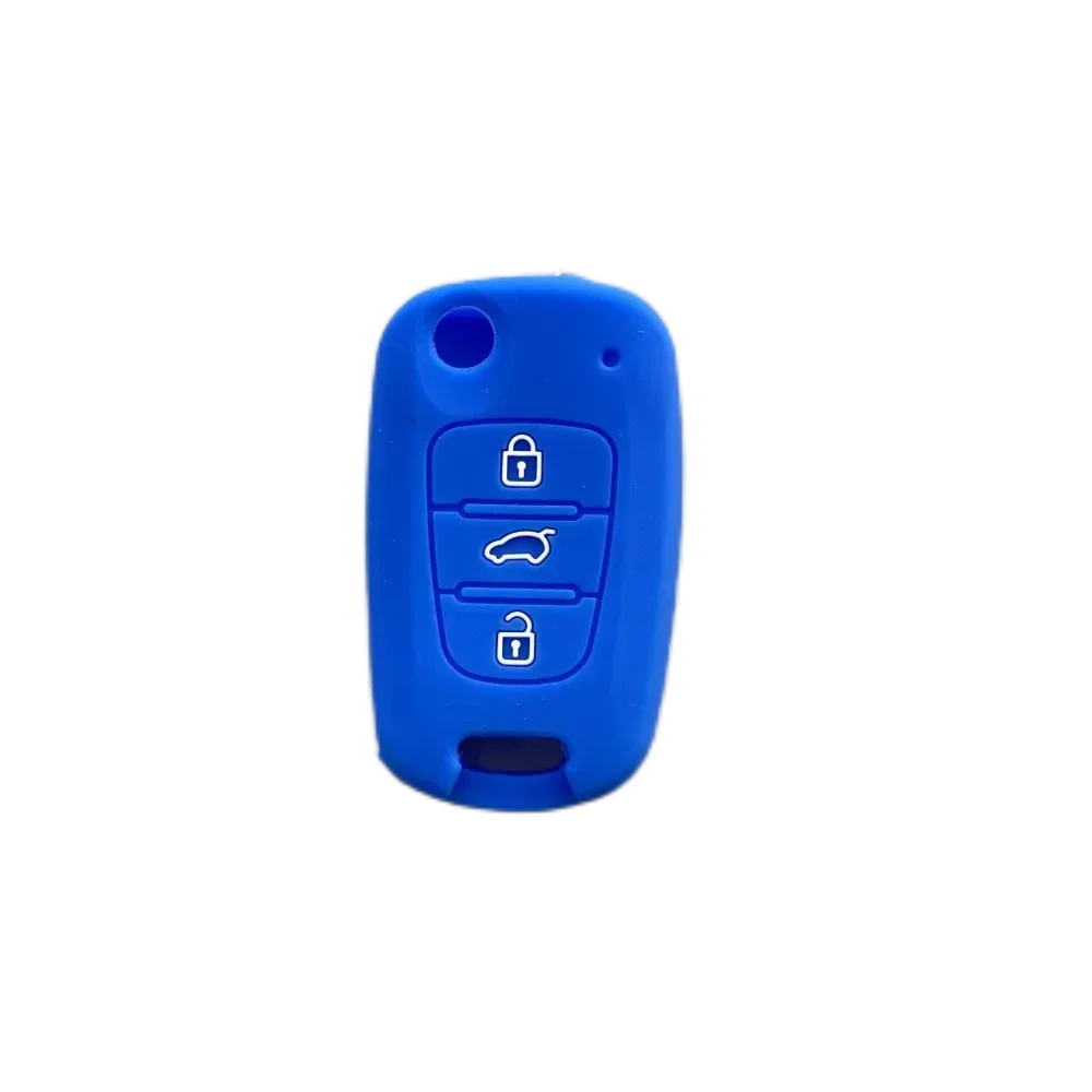 For Hyundai Elantra Accent I20 I30 Ix20 Ix35 Kia Sportage Rio3 Soul Optima Ceed Pro K5 K2 Silicone Car Key Case Cover Keychain