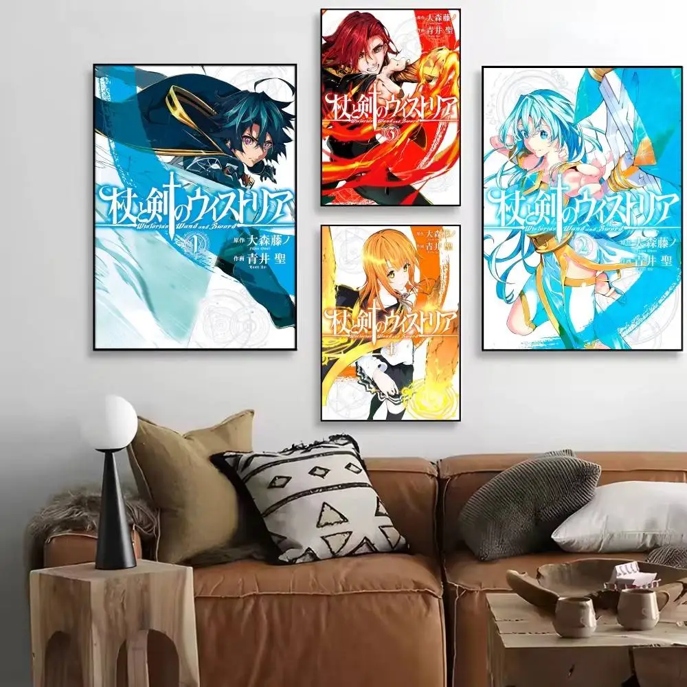 Anime W-Wistoria Wand and Sword Manga Posters High Quality Self-adhesive Wall Art Decorations Color Prints Sticky