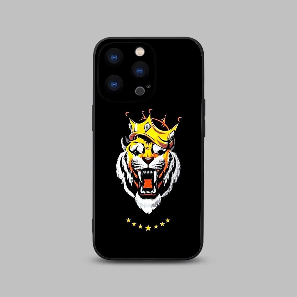 Richmond Tiger Phone Case For iPhone 15,14,13,12,11 Plus,Pro,Max,XR,XS,X,7,8 Plus,SE,Mini Black Silicone Soft