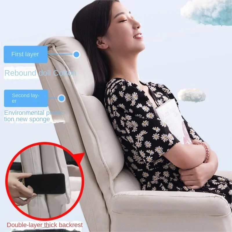 Warming Computer Chair Home Office Chair Comfortable Sedentary Lazy Sofa Chair Home Soft Waxy Back Can Lie Live E-sports Chair