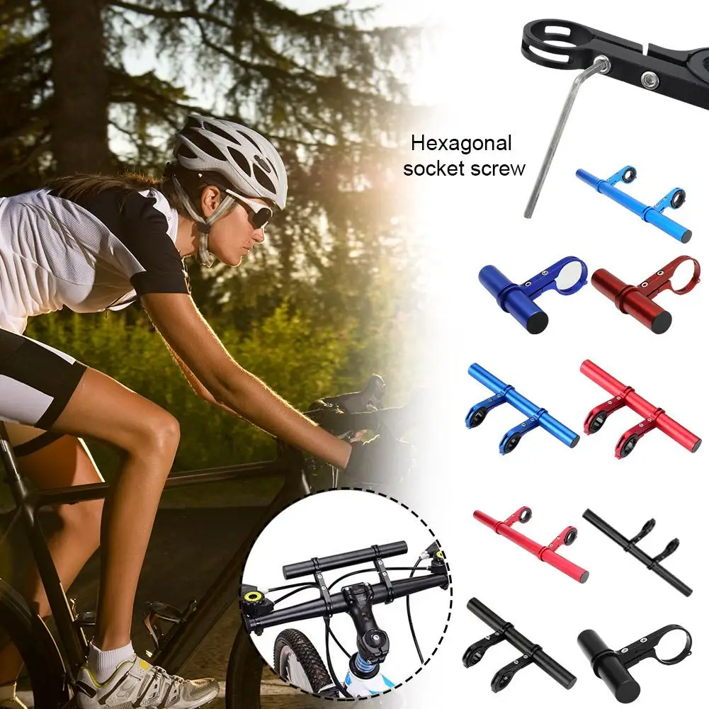 Guidon de vélo arc-en-ciel pour VTT, support de lumière de sauna, barre extensible, support en alliage, double cadre, clip de vélo, R2J2, 10 cm, 20 cm, 30cm