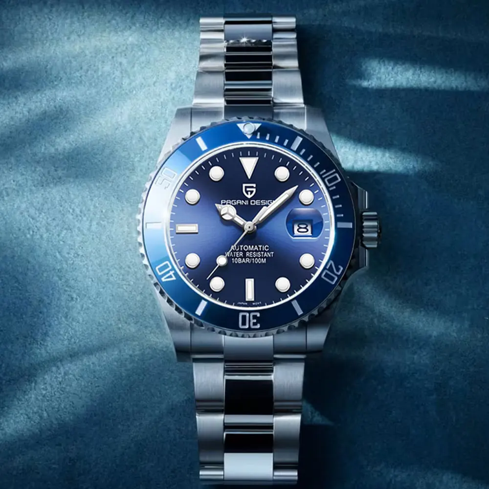 

PAGANI DESIGN New Automatic Watch 43mm Men Watch Top Brand Mechanical Watch Ceramic bezel Watch Stainless Steel Waterproof Watch