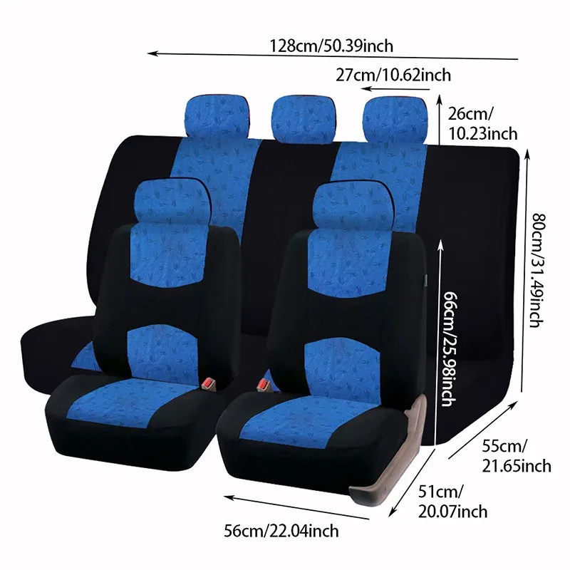 Car Seat Cover Universal Elastic Full Set Car 5 Seats Cover Auto Interior Protector Breathable Covers for cars trucks and SUVs