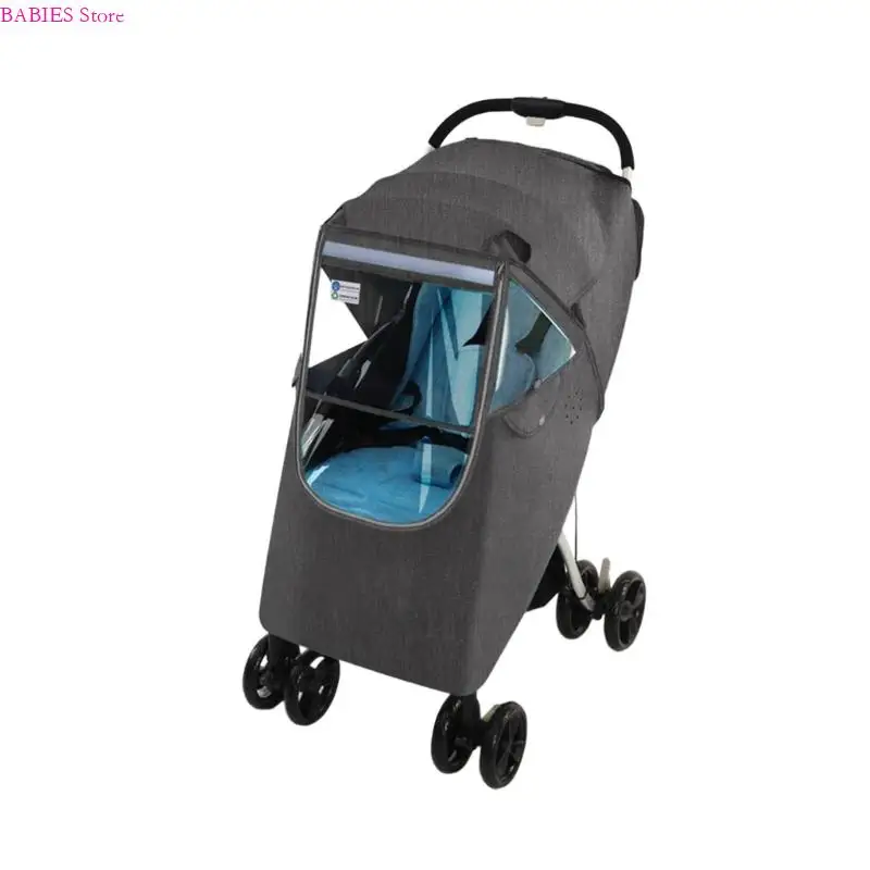 

C9GB Universal Strollers Rain Cover Thermal Liner Weather Protections Breathable Design