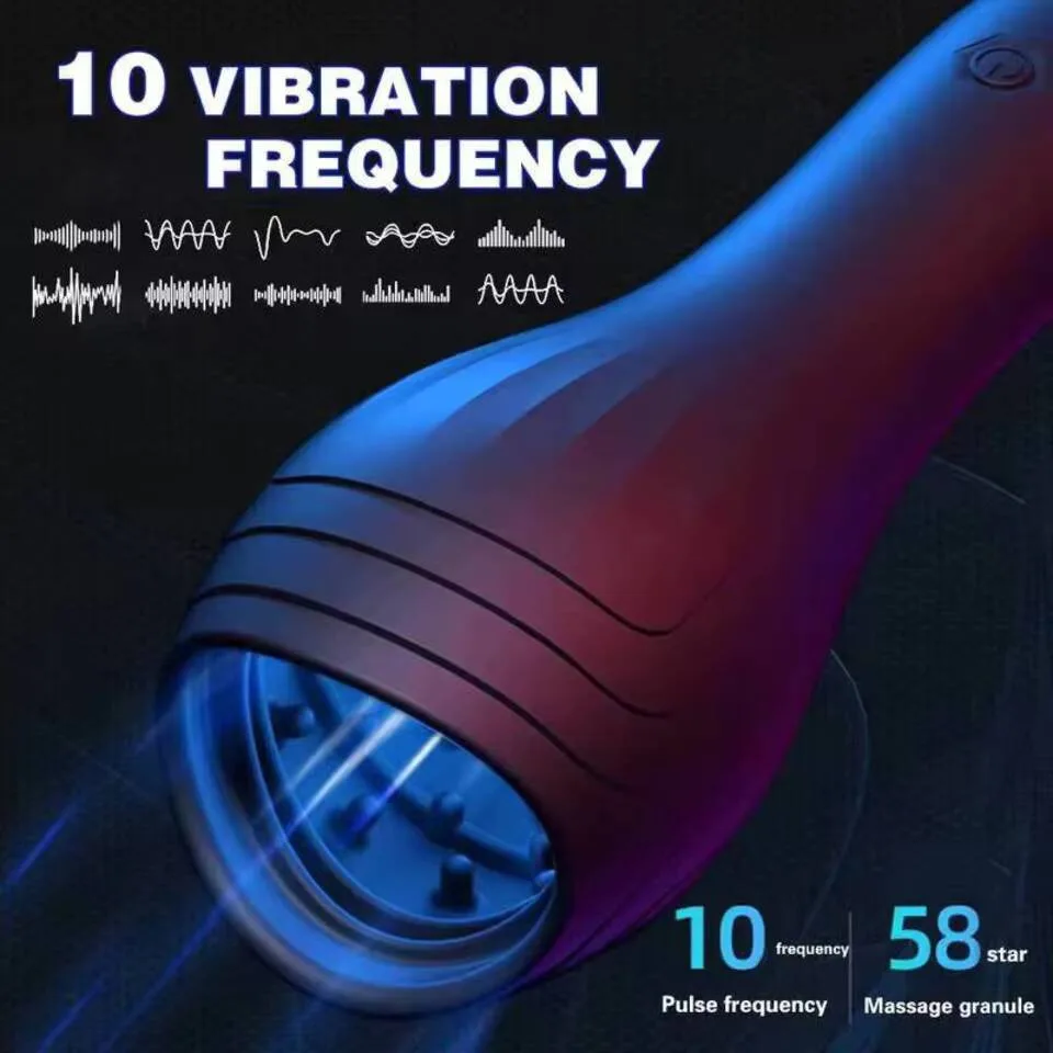 Handheld Penile Trainer Vibrating Aircraft Cup Product Male Masturbation Device Vibrator Sex Toy For Men Masturbating Mini Cup view 3