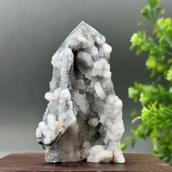Natural Gemstone Sphalerite Geode Obelisk Home Office Decoration Reiki Healing Meditation Energy Witchcraft Prayer Gift